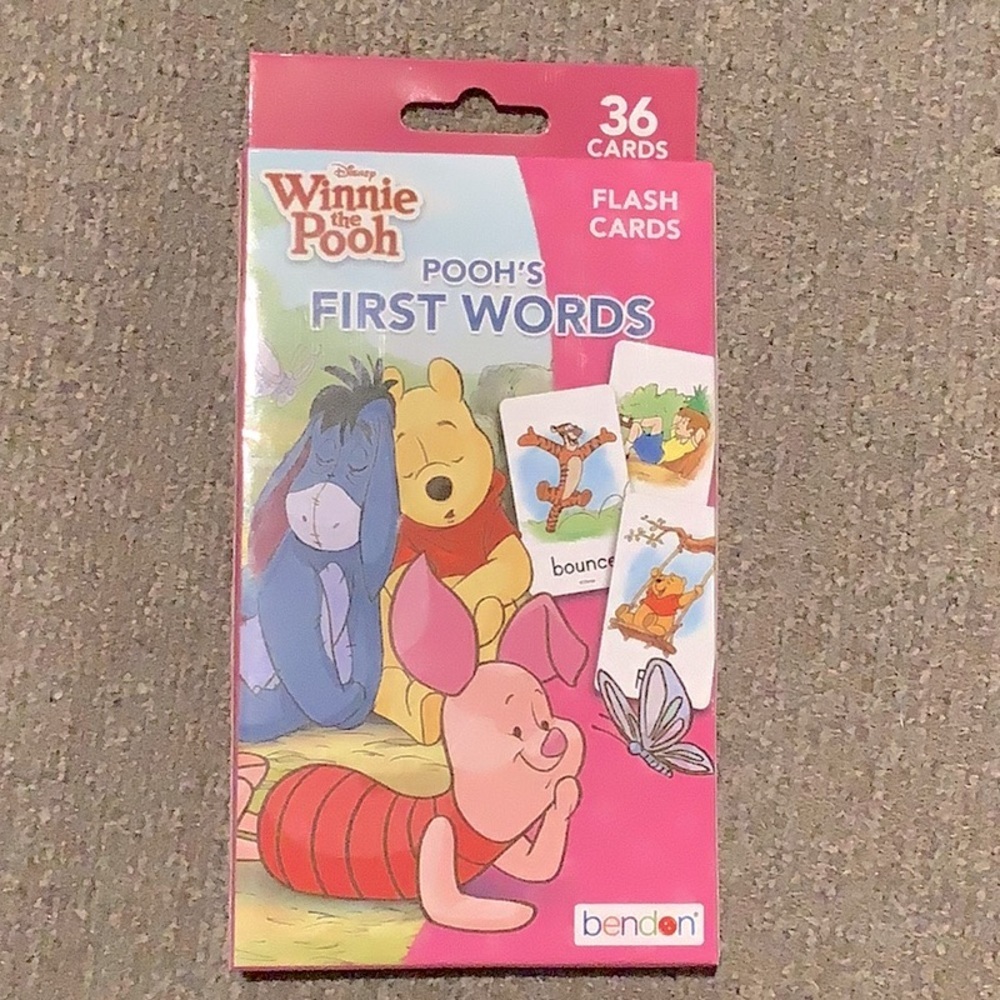 Pooh’s first words flash cards